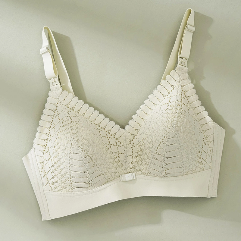 Breastfeeding Lithe Lace Underwear Adjustable Straps Soft Breathable Nursing Bra