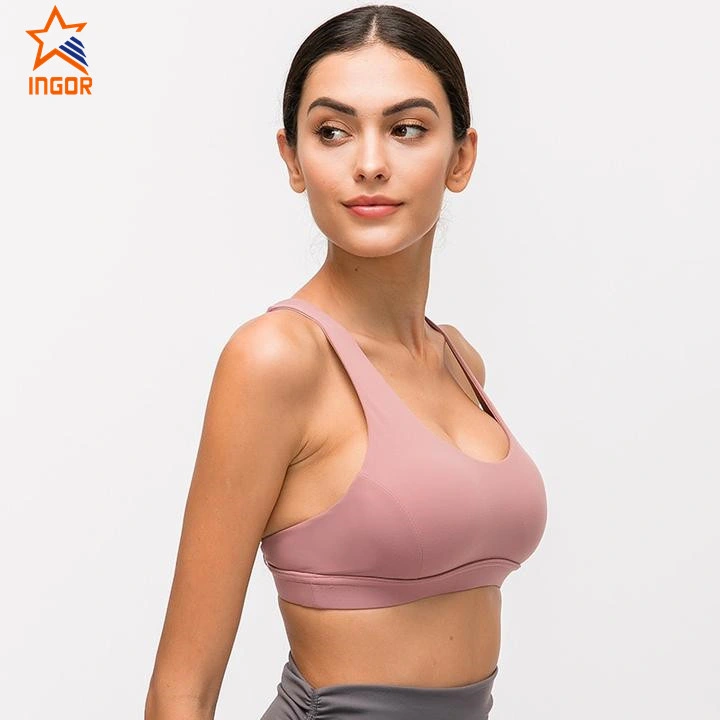 Women Sports Wear Bra Feature The Strappy on The Back Panel