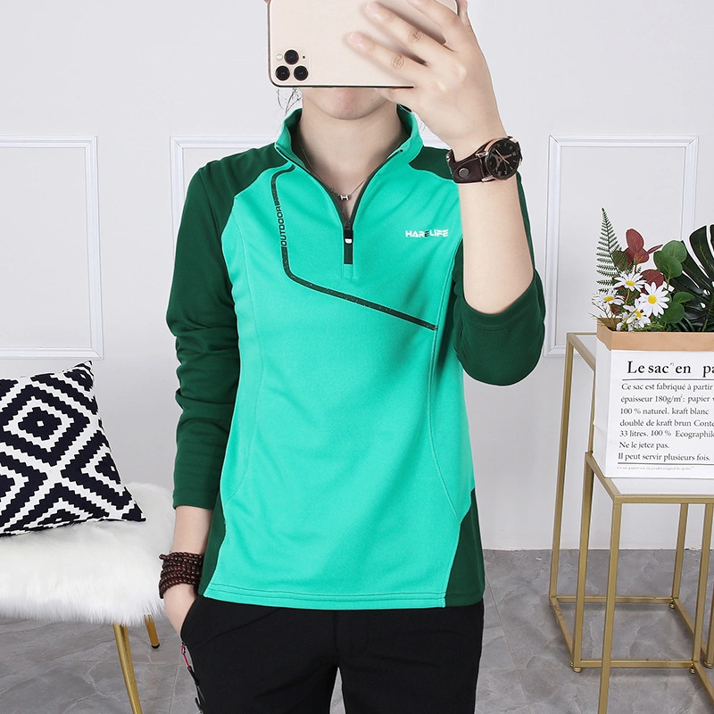 Outdoor Sports Color-Blocking Quick-Drying T-Shirt Women′s Long Sleeve