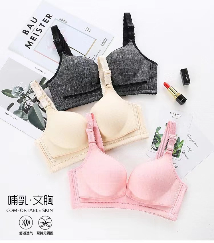 Wholesale Pregnant Women Maternity Wireless Front Open Button Breastfeeding Maternity Seamless Nursing Bra