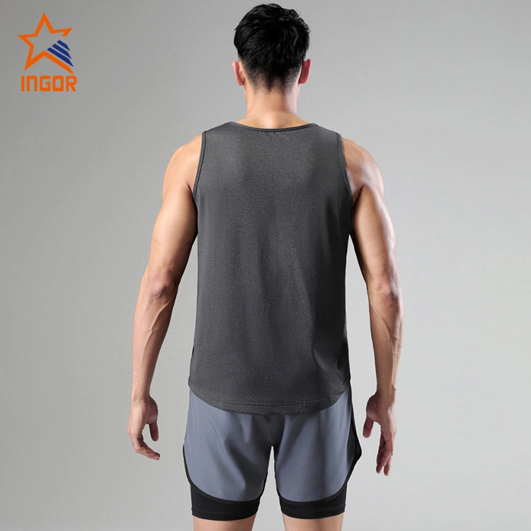 Ingorsports Gym Wear Manufacturers Custom Activewear Sports Vest Men′s Fitness Training Moisture-Wicking Men′s Loose Quick Dry Vest