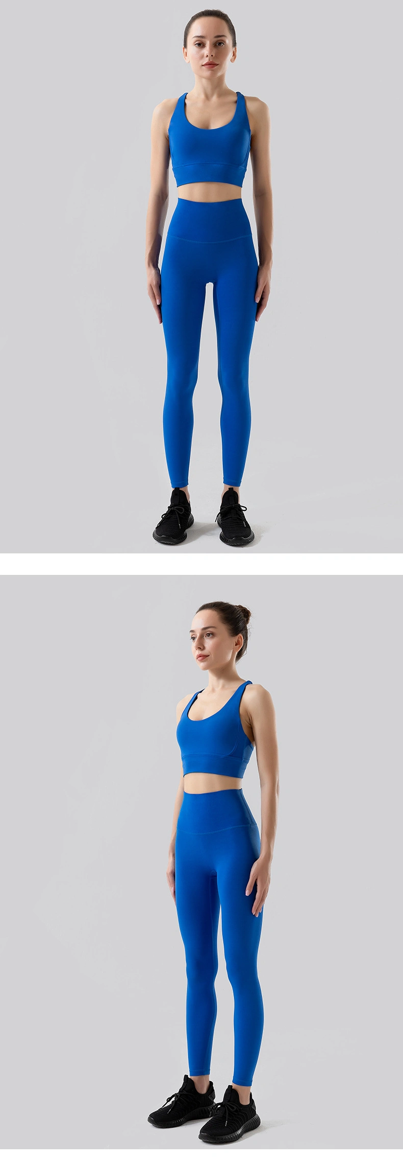 China Factory Wholesale ODM/OEM Women Workout Athletic Clothing High Impact Sports Bras Wear Underwear Cross Back Strappy Breathable Gym Fitness Yoga Bra